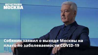 Сергей Собянин - Собянин заявил о выходе Москвы на плато по заболеваемости COVID-19 - vm.ru - Москва - Россия - Москва