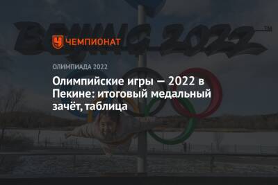 Зимняя Олимпиада — 2022 в Пекине: медальный зачёт, таблица, ОИ-2022 - championat.com - Норвегия - Россия - Китай - Южная Корея - Германия - Пекин - Пхенчхан