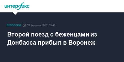 Второй поезд с беженцами из Донбасса прибыл в Воронеж - interfax.ru - Москва - Россия - Воронеж - ДНР - Воронежская обл. - ЛНР - Донбасс - Курск - Донбасс