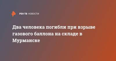 Два человека погибли при взрыве газового баллона на складе в Мурманске - ren.tv - Мурманск - Мурманск