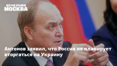 Анатолий Антонов - Антонов заявил, что Россия не планирует вторгаться на Украину - vm.ru - Россия - США - Украина