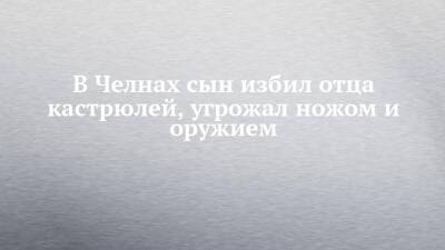 В Челнах сын избил отца кастрюлей, угрожал ножом и оружием - chelny-izvest.ru - Набережные Челны