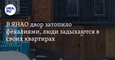 В ЯНАО двор затопило фекалиями, люди задыхаются в своих квартирах. Фото - ura.news - окр. Янао