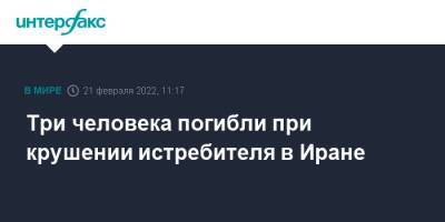 Три человека погибли при крушении истребителя в Иране - interfax.ru - Москва - Иран