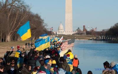 Джо Байден - В Вашингтоне провели митинг в поддержку Украины - korrespondent.net - Россия - США - Украина - Киев - Вашингтон