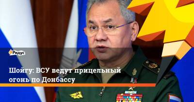 Сергей Шойгу - Шойгу: ВСУ ведут прицельный огонь по Донбассу - ridus.ru - Россия - Украина - ДНР - ЛНР