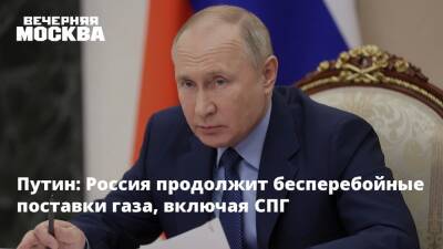 Владимир Путин - Марат Баширов - Путин: Россия продолжит бесперебойные поставки газа, включая СПГ - vm.ru - Россия - Украина