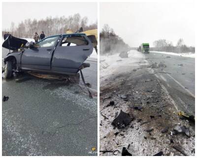 ВАЗ-2112 разорвало пополам в ДТП под Новосибирском - sib.fm - Россия - Новосибирск - Новосибирская обл.