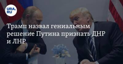 Дональд Трамп - Владимир Путин - Трамп назвал гениальным решение Путина признать ДНР и ЛНР - ura.news - Россия - США - Украина - ДНР - ЛНР