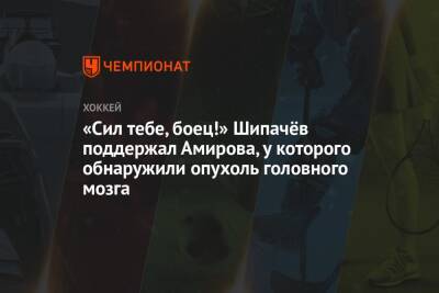 Вадим Шипачев - Родион Амиров - «Сил тебе, боец!» Шипачёв поддержал Амирова, у которого обнаружили опухоль головного мозга - championat.com - Москва - Россия