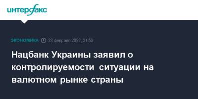 Нацбанк Украины заявил о контролируемости ситуации на валютном рынке страны - interfax.ru - Москва - США - Украина