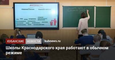 Школы Краснодарского края работают в обычном режиме - kubnews.ru - Анапа - Сочи - Краснодарский край - Краснодар - Геленджик