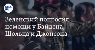 Владимир Зеленский - Владимир Путин - Борис Джонсон - Олафа Шольца - Джо Байден - Зеленский попросил помощи у Байдена, Шольца и Джонсона - ura.news - Россия - США - Украина - Англия - Германия - Twitter