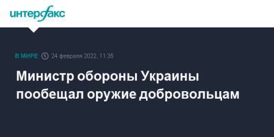 Алексей Резников - Министр обороны Украины пообещал оружие добровольцам - interfax.ru - Москва - Украина - Минобороны