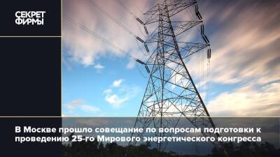 Александр Новак - В Москве обсудили подготовку к 25-му Мировому энергетическому конгрессу - secretmag.ru - Москва - Россия - Санкт-Петербург