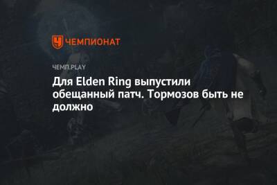Для Elden Ring выпустили обещанный патч. Тормозов быть не должно - championat.com