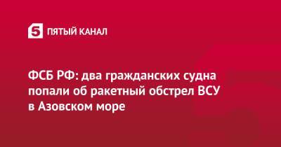 ФСБ РФ: два гражданских судна попали об ракетный обстрел ВСУ в Азовском море - 5-tv.ru - Россия - Украина - Мариуполь