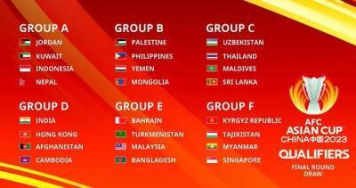 Стали известны соперники сборной Таджикистана в отборочном турнире Кубка Азии-2023 - dialog.tj - Киргизия - Таджикистан - Бишкек - Бирма - Куала-Лумпур - Сингапур - Республика Сингапур