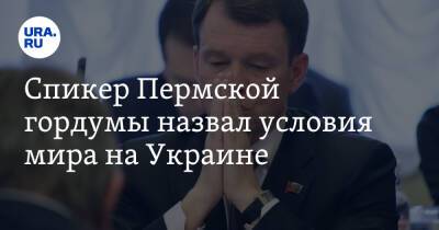 Спикер Пермской гордумы назвал условия мира на Украине - ura.news - Россия - Украина - Крым - ДНР - Пермь - ЛНР - Донбасс
