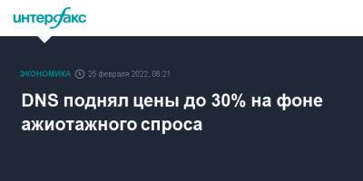 Дмитрий Алексеев - DNS поднял цены до 30% на фоне ажиотажного спроса - interfax.ru - Москва - Россия