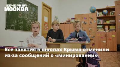 Все занятия в школах Крыма отменили из-за сообщений о «минировании» - vm.ru - Москва - Крым - Санкт-Петербург - Крым
