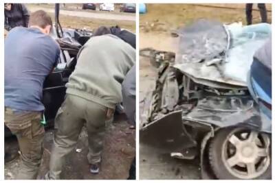 Танк в Киеве раздавил авто с мужчиной внутри, слышны выстрелы: кадры - politeka.net - Украина - Киев - Киев