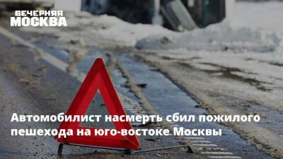 Автомобилист насмерть сбил пожилого пешехода на юго-востоке Москвы - vm.ru - Москва