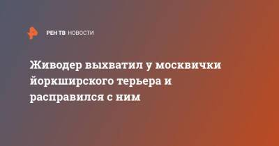 Живодер выхватил у москвички йоркширского терьера и расправился с ним - ren.tv - Москва - Москва