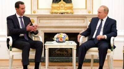 Владимир Путин - Башар Асад - Си Цзиньпин - Путин поблагодарил Асада за принципиальную позицию по поддержке действий РФ - 5-tv.ru - Россия - Китай - Сирия - Украина
