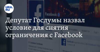 Антон Горелкин - Депутат Госдумы назвал условие для снятия ограничения с Facebook - ura.news - Россия