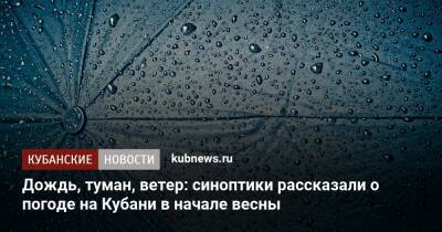 Дождь, туман, ветер: синоптики рассказали о погоде на Кубани в начале весны - kubnews.ru - Анапа - Сочи - Краснодарский край - Геленджик