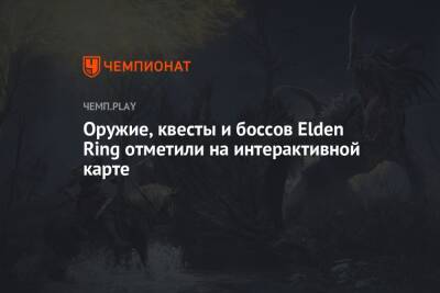 Оружие, квесты и боссов Elden Ring отметили на интерактивной карте - championat.com