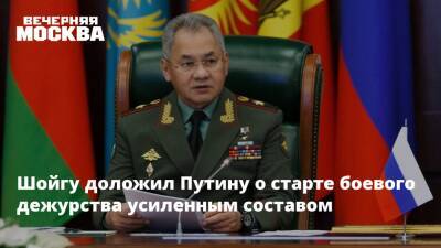 Сергей Шойгу - Владимир Путин - Шойгу доложил Путину о старте боевого дежурства усиленным составом - vm.ru - Россия - Украина - Киев - ДНР - ЛНР - Донецкая обл.