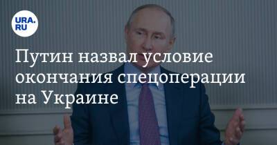 Владимир Зеленский - Владимир Путин - Путин назвал условие окончания спецоперации на Украине - ura.news - Россия - Украина - Крым - Франция - Донецкая обл.