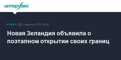 Новая Зеландия объявила о поэтапном открытии своих границ - interfax.ru - Москва - Австралия - Новая Зеландия