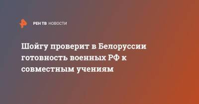 Сергей Шойгу - Александр Лукашенко - Виктор Хренин - Шойгу проверит в Белоруссии готовность военных РФ к совместным учениям - ren.tv - Россия - Белоруссия - Минск - Минобороны