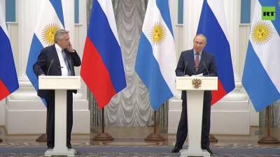 Владимир Путин - Альберто Фернандес - Путин и президент Аргентины подвели итоги переговоров - russian.rt.com - Москва - Аргентина