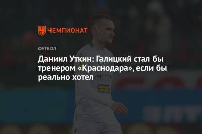 Андрей Панков - Сергей Галицкий - Даниил Уткин - Даниил Уткин: Галицкий стал бы тренером «Краснодара», если бы реально хотел - championat.com - Краснодар