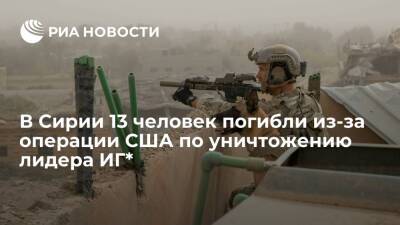 В сирийском Идлибе 13 мирных граждан погибли из-за операции США по уничтожению лидера ИГ - ria.ru - США - Сирия - Турция