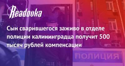 Сын сварившегося заживо в отделе полиции калининградца получит 500 тысяч рублей компенсации - readovka.news - Москва - Россия - Калининград - Калининград