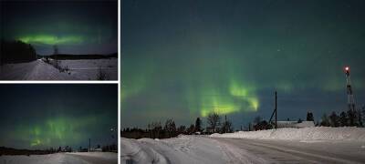 Северное сияние озарило небо над поселком в Карелии (ФОТО) - stolicaonego.ru - Петрозаводск - республика Карелия