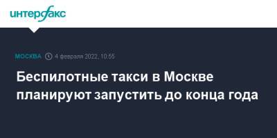 Максим Ликсутов - Беспилотные такси в Москве планируют запустить до конца года - interfax.ru - Москва - Москва