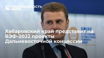 Алексей Чекунков - Хабаровский край представит на ВЭФ-2022 пять проектов по Дальневосточной концессии - realty.ria.ru - Россия - Хабаровский край - Хабаровск