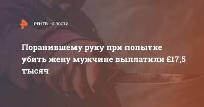 Поранившему руку при попытке убить жену мужчине выплатили £17,5 тысяч - ren.tv - Англия - Великобритания
