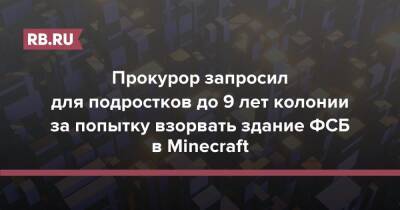 Прокурор запросил для подростков до 9 лет колонии за попытку взорвать здание ФСБ в Minecraft - rb.ru - Россия - Архангельск - Хабаровск