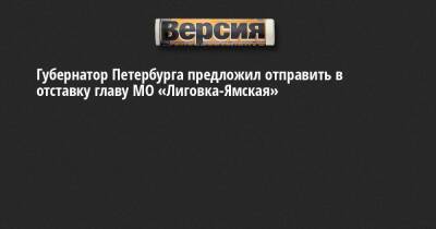 Александр Беглов - Губернатор Петербурга предложил отправить в отставку главу МО «Лиговка-Ямская» - neva.versia.ru - Санкт-Петербург