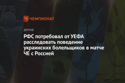 Полина Куимова - РФС потребовал от УЕФА расследовать поведение украинских болельщиков в матче ЧЕ с Россией - championat.com - Россия - Украина - Голландия