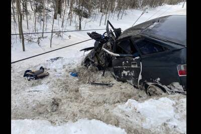 В Ижевске автомобилист врезался в столб, уронил его и намотал на свой ВАЗ провода - izhevsk.mk.ru - Ижевск