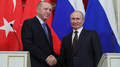 Владимир Путин - Реджеп Тайип Эрдоган - Тайип Эрдоган - Эмина Эрдоган - Путин выразил уверенность, что Эрдоган быстро справится с коронавирусом - trend.az - Россия - Турция
