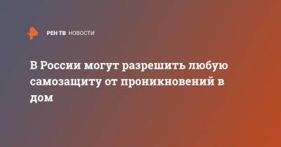Ярослав Нилов - В России могут разрешить любую самозащиту от проникновений в дом - ren.tv - Россия